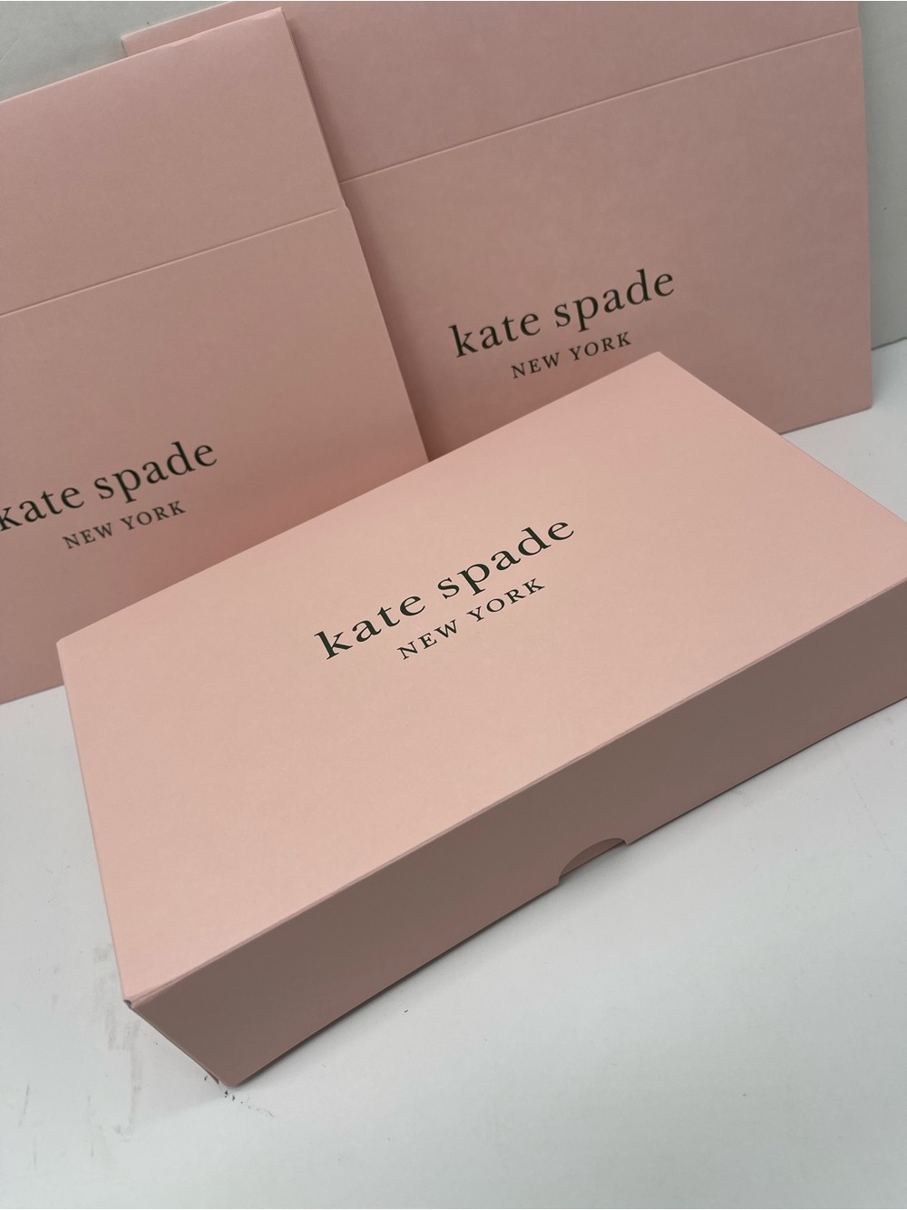 3 boxes set Kate Spade New York Empty Gift Box Pink 10” x 6” x 2.5” Authentic - Picture 2 of 16